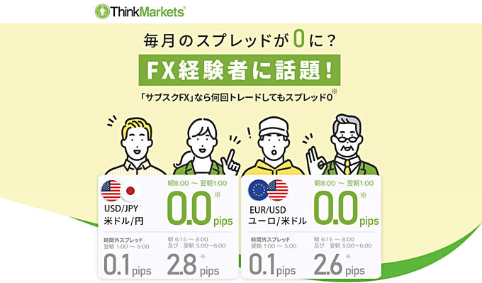 日本初！サブスクFX「ThinkMarkets」が凄い！