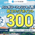 ハンガリーフォリント:円　スワップ300円キャンペーン