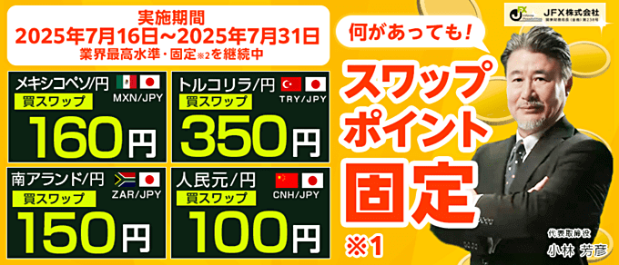 JFXのスワップポイントの特徴を解説!