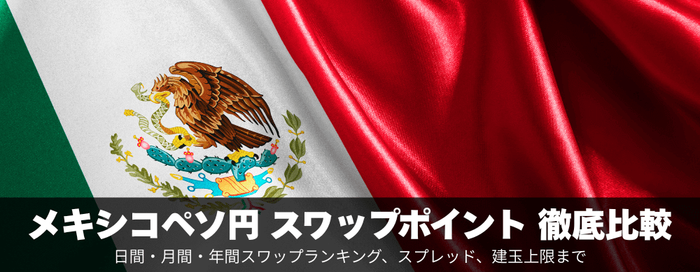 メキシコペソ円のスワップポイント比較